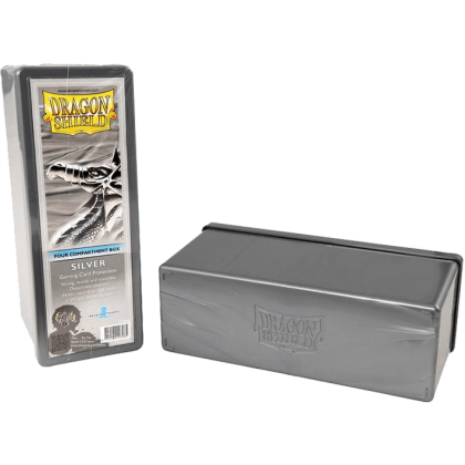 Dragon Shield 4 compartment Storage box - Silver