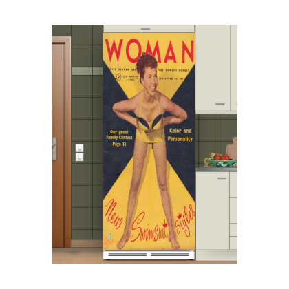 Αυτοκόλλητα ψυγείου Vintage woman