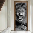 Αυτοκόλλητα πόρτας Άγριο Λιοντάρι