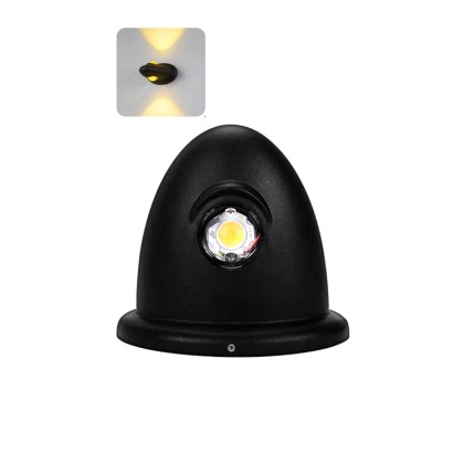 LED Απλίκα Αρχιτεκτονικού Φωτισμού Μαύρο IP65 10 Watt CREE Θερμό