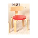E-06469 Παιδική Καρέκλα KID-FUN (Φ.26 Υ.42) Σημύδα/Κόκκινο (Ε720