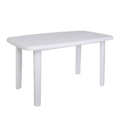 39696 Τραπέζι πλαστικό Oval SORRENTO (140x80x72) Λευκό (Ε365,8)