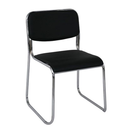 E-00086 CAMPUS Καρέκλα στοιβαζόμενη PVC Μαύρο (Ε553,1)