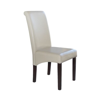 E-03013 Καρέκλα MALEVA-H (46x61x100) Pu Ivory/Wenge (Ε1206,1)