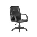 E-03684 Καρέκλα γραφείου BF1300 PU Μαυρο (ΕΟ532)