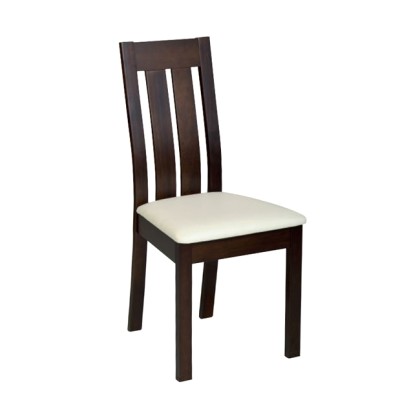 41629 Καρέκλα REGO (45x52x97) Οξυά Σκ.Kαρυδί/PVC Εκρού (Ε771,2)