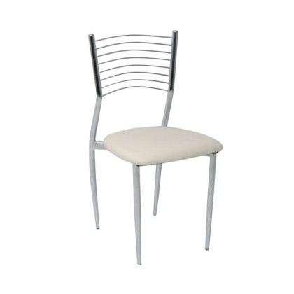 61147 VIVIAN καρέκλα μεταλλική PVC Εκρού (ΕΜ935,1)