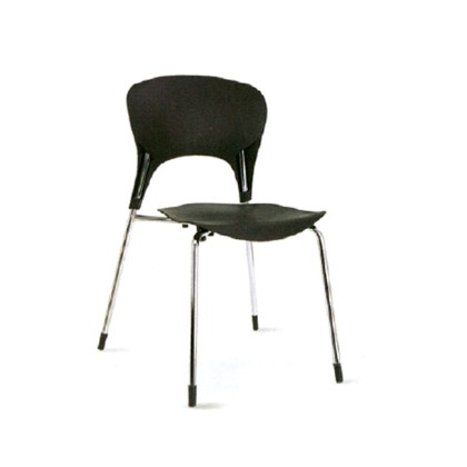 62194 Καρέκλα ISIS (50x52x79) Χρώμιο/Πολυπροπυλένιο Μαύρο (Ε547,