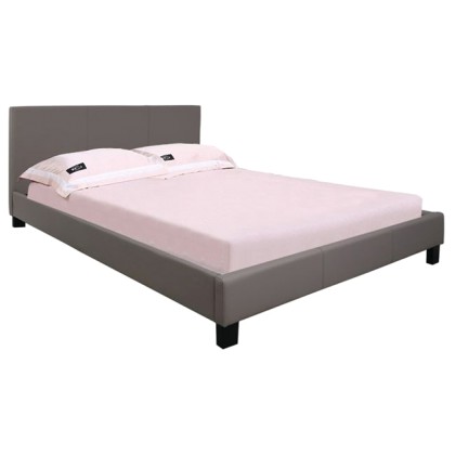 E-04918 Κρεβάτι διπλό WILTON (150x200) PU Cappuccino (Ε8055,3)