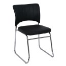 E-05192 Καρέκλα VENUS-W (50x56x84) Χρώμιο/Pu Μαύρο (ΕΟ554,W)