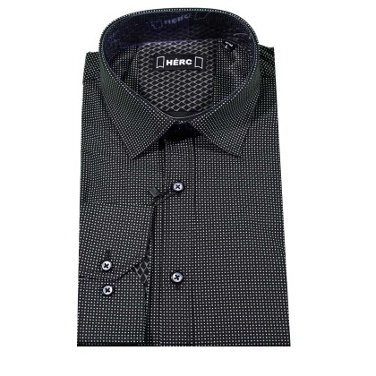 Ανδρικό πουκάμισο “HERC” μαύρο