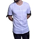 Ανδρικό t-shirt LONG LINE “EKSI-1” άσπρο