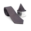 Γραβάτα με μαντήλι «ΜΟΝΤΑΖ» καφέ