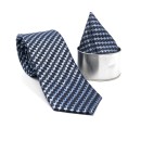 Γραβάτα με μαντήλι «ΜΟΝΤΑΖ» μπλέ