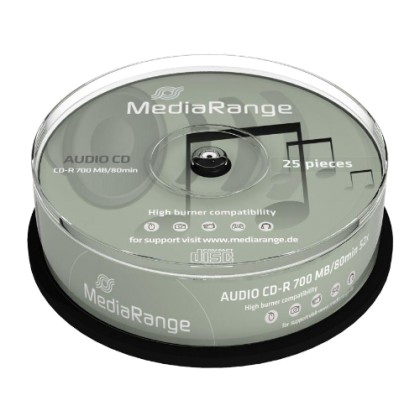 MediaRange AUDIO CD-R 52x 80min Cake 25  (DATM) 39039
