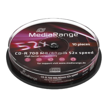 MediaRange CD-R 52x 700MB/80min Cake10  (DATM) 39042