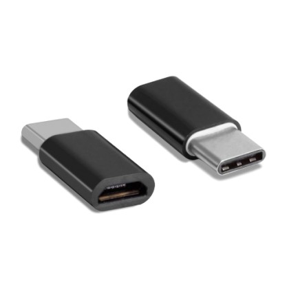 POWERTECH Adapter USB Type-C σε Micro USB, Black  