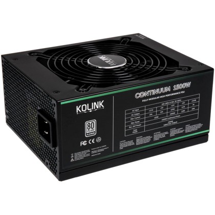 Kolink Continuum 80 PLUS Platinum Power Supply, modular - 1500 W