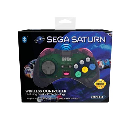 Retro-Bit Official SEGA Saturn Wireless Controller with Bluetoot