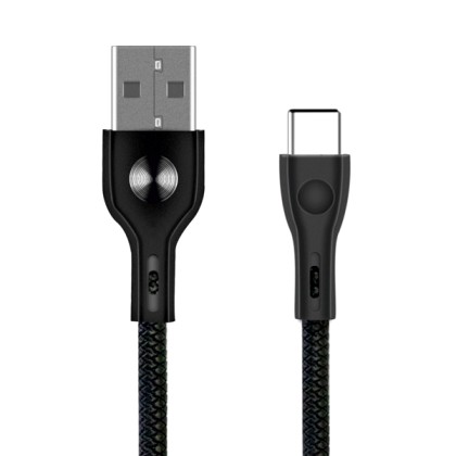 POWERTECH Καλώδιο USB σε Type-C eco pvc PTR-0008, copper, 1m, μα