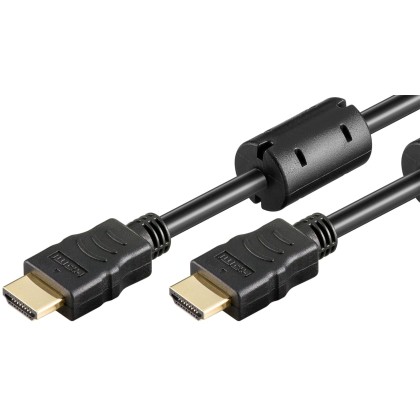 POWERTECH καλώδιο HDMI 1.4 CAB-H092, copper, μαύρο, 5m (DATM) 60