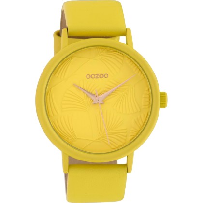 Ρολόι OOZOO, Γυναικείο με Κίτρινο Λουρί Κωδικό C10395