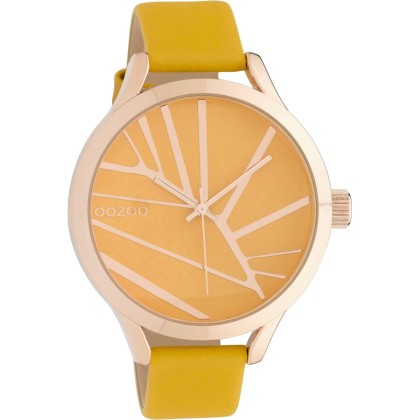 Ρολόι OOZOO, Γυναικείο με Κίτρινο Λουρί Κωδικό C10465