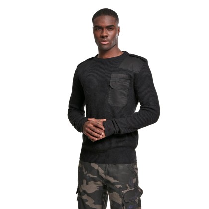 Βrandit Ανδρική πλεκτή μπλούζα BW Pullover BD5018 Μαύρο