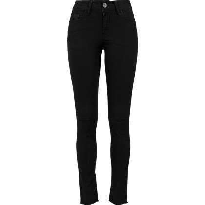 Urban Classics Γυναικείο τζιν Ladies Cut Knee Pants TB1538 Μαύρο