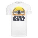 Merchcode Ανδρική κοντομάνικη μπλούζα Star Wars Sunset Tee white