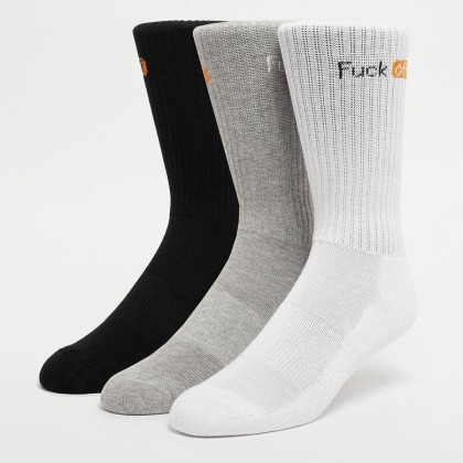 Mister Tee Fuck Off Socks 6-Pack black/white/grey/neonorange MT2