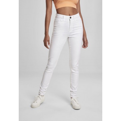 Ladies High Waist Skinny Jeans white TB2970