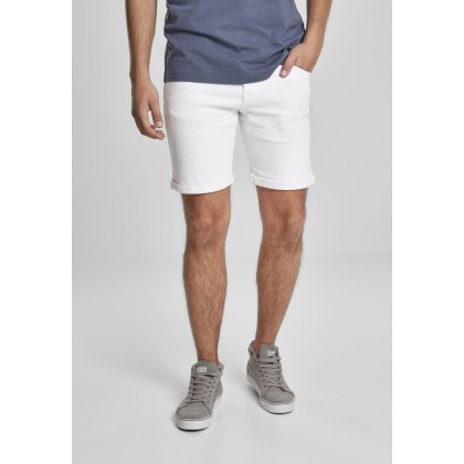 Urban Classics 5 Pockets Slim Fit Denim Shorts white TB3489