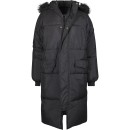 Urban Classics Ladies Oversize Faux Fur Puffer Coat TB2382 Μαύρο