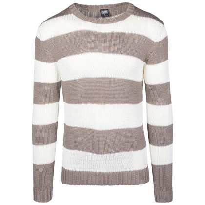 Urban Classics Ανδρικό φούτερ Striped Sweater TB2411 Μπεζ