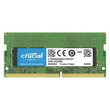 Crucial 16GB DDR4 2666 MTs SODIMM 260pin DR x8 unbuffered - Πληρ