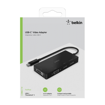 Belkin USBC to HDMI  VGA  DisplayPortAdapter   AVC003btBK (AVC00