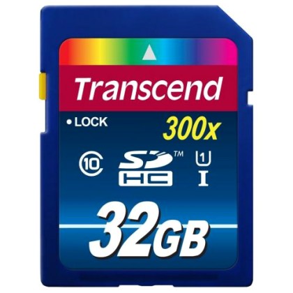 Transcend 32GB SDHC Class 10 UHS-I memory card (TS32GSDU1) - Πλη