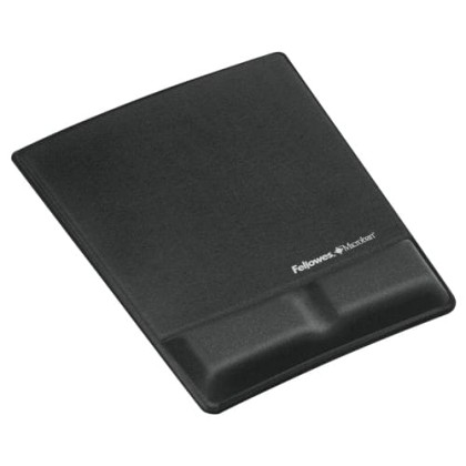Fellowes Health-V Fabrik Mouse Pad/Wrist Support Black (9181201)