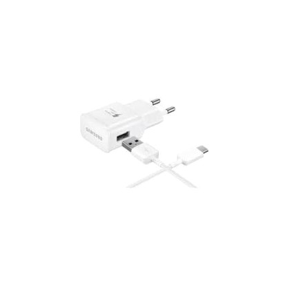 Samsung USB Type-C Cable & Wall Adapter Λευκό (EP-TA20EWECGWW) -