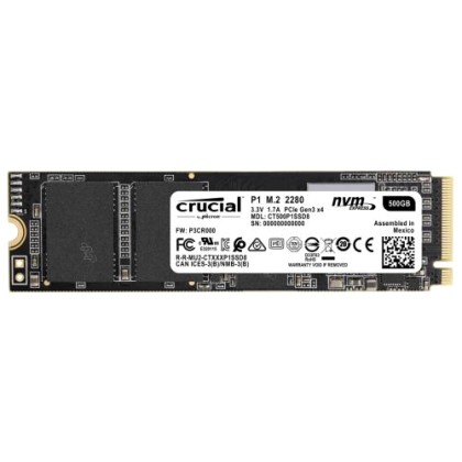 Crucial P1 500GB 3D NAND NVME PCIe M.2 SSD (CT500P1SSD8) - Πληρω