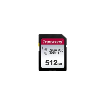 Transcend 300S memory card 512 GB SDXC Class 10 NAND Black (TS51