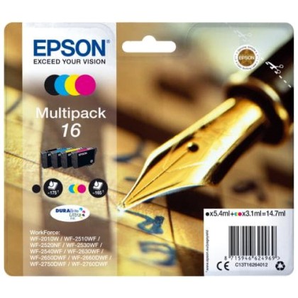 Epson DURABrite Ultra Multipack T 162 BK/C/M/Y            T 1626