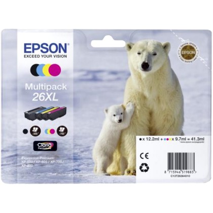 Epson Multipack 4-colours 26XL Claria Premium Ink (C13T26364010)