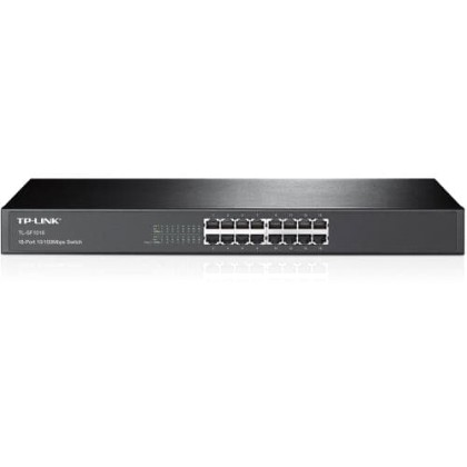 TP-LINK 16-Port 10/100Mbps Fast Ethernet Switch Unmanaged Black 