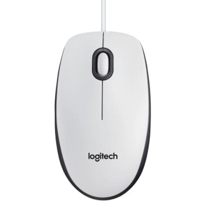 Logitech B100 mice USB Optical 800 DPI Ambidextrous White (910-0