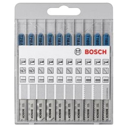 Bosch 10 pcs Jigsaw Blade Kit basic for Metal and Wood (26070106