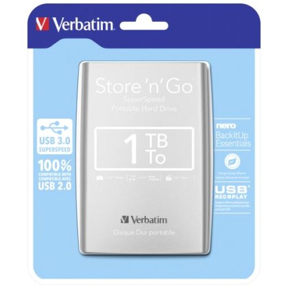 Verbatim Store n Go Portable 1TB USB 3.0 silver (53071) - Πληρωμ