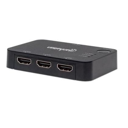 Manhattan 4K 3-Port HDMI Switch, 4K@30Hz, USB Powered, Remote Co