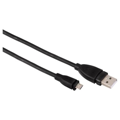 Hama Micro B/USB-A, 0.75 m USB cable USB A Micro-USB B Male Blac